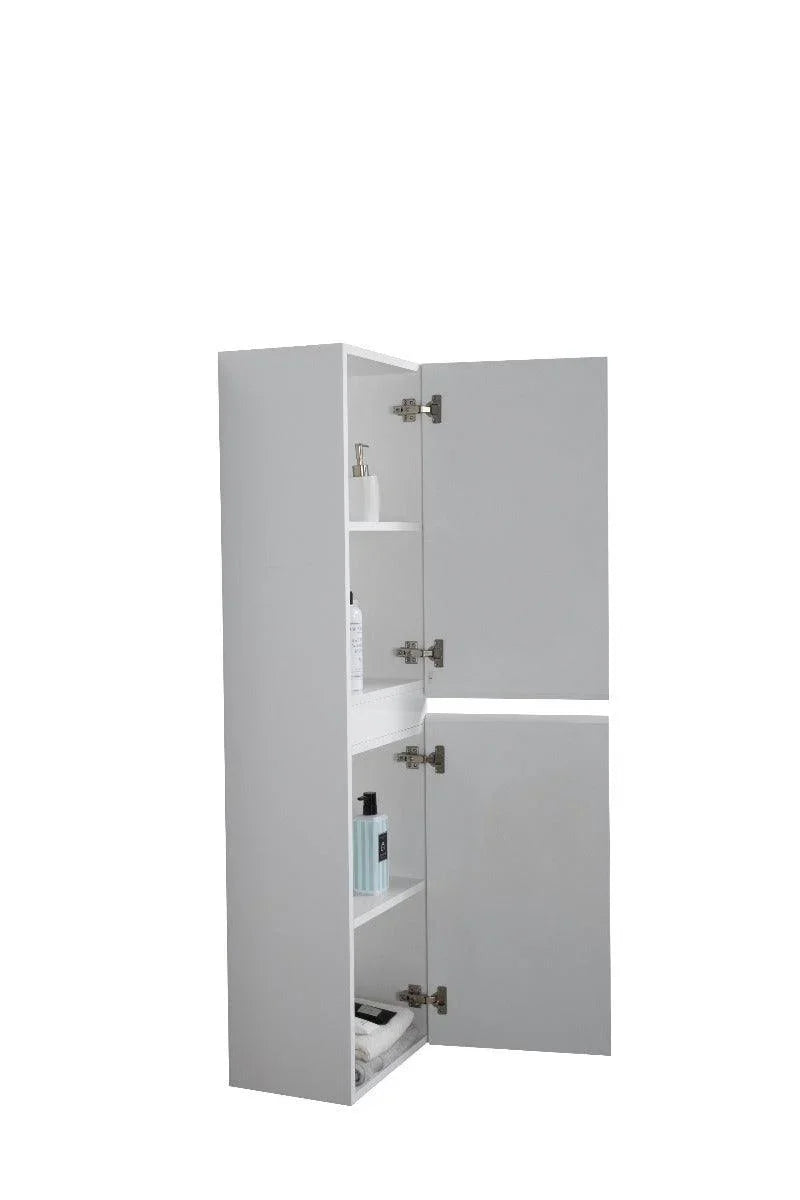 Bathroom Side Cabinet - White High Gloss Capri - Golden Elite Deco