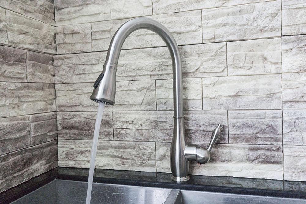 Retro Elite Kitchen Faucet - Brushed Nickel - Golden Elite Deco