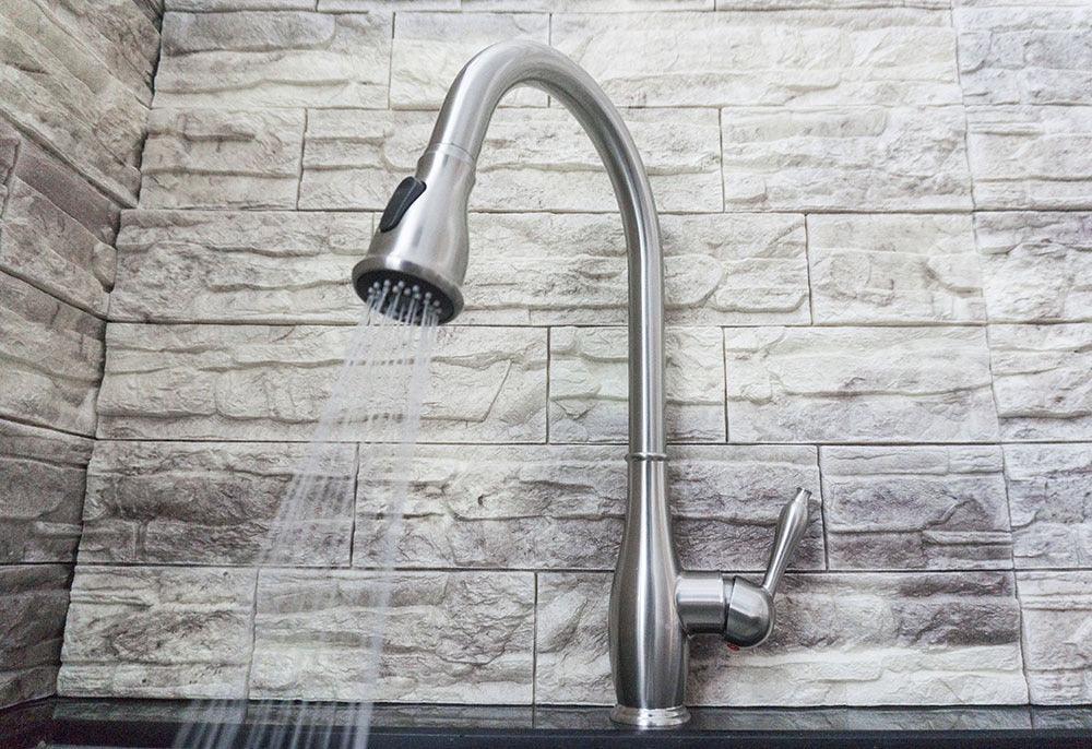 Retro Elite Kitchen Faucet - Brushed Nickel - Golden Elite Deco