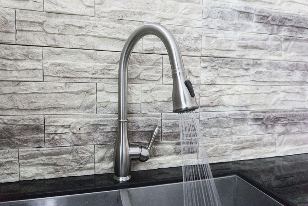 Retro Elite Kitchen Faucet - Brushed Nickel - Golden Elite Deco