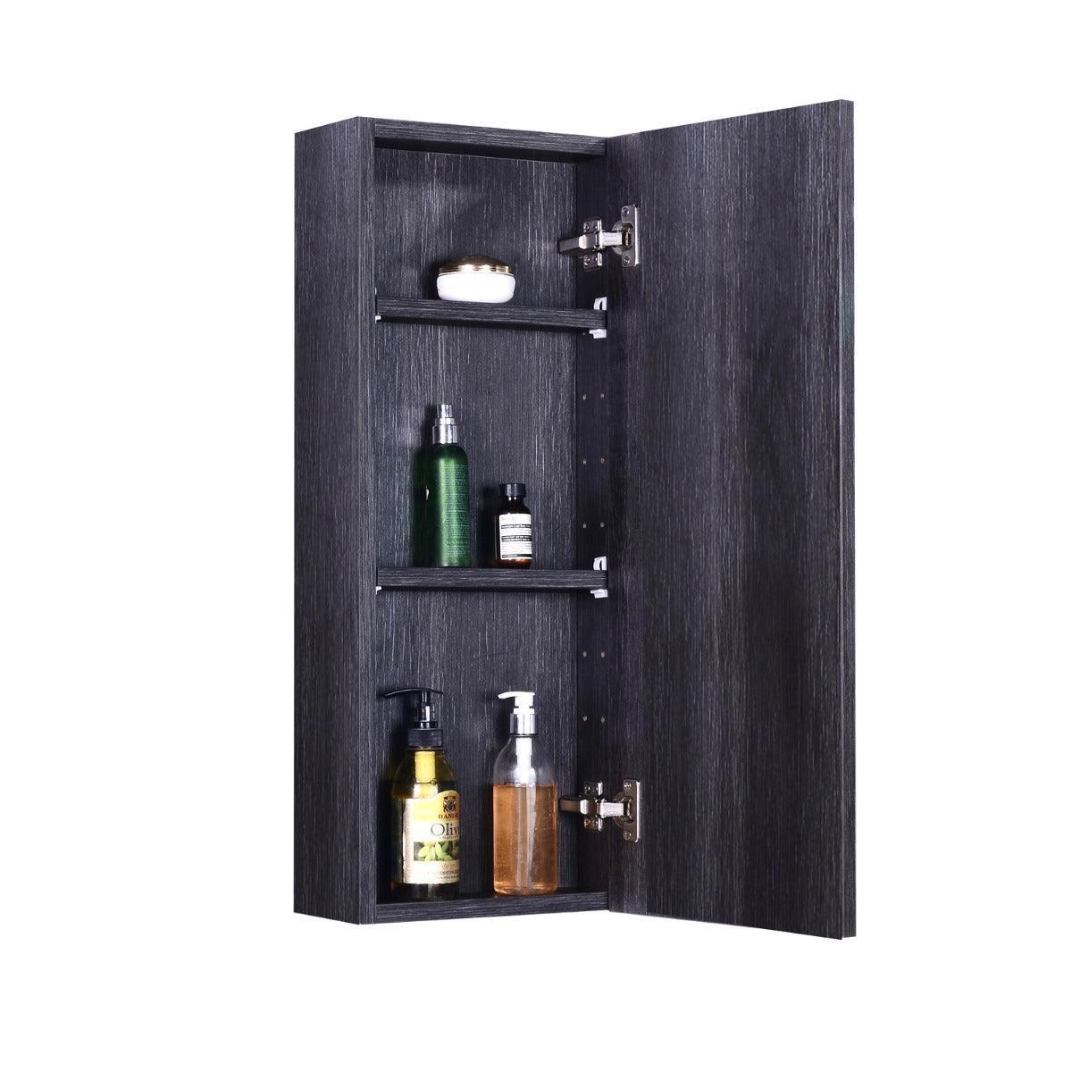12" Medicine Cabinet - Distressed Oak Eclipse - Golden Elite Deco
