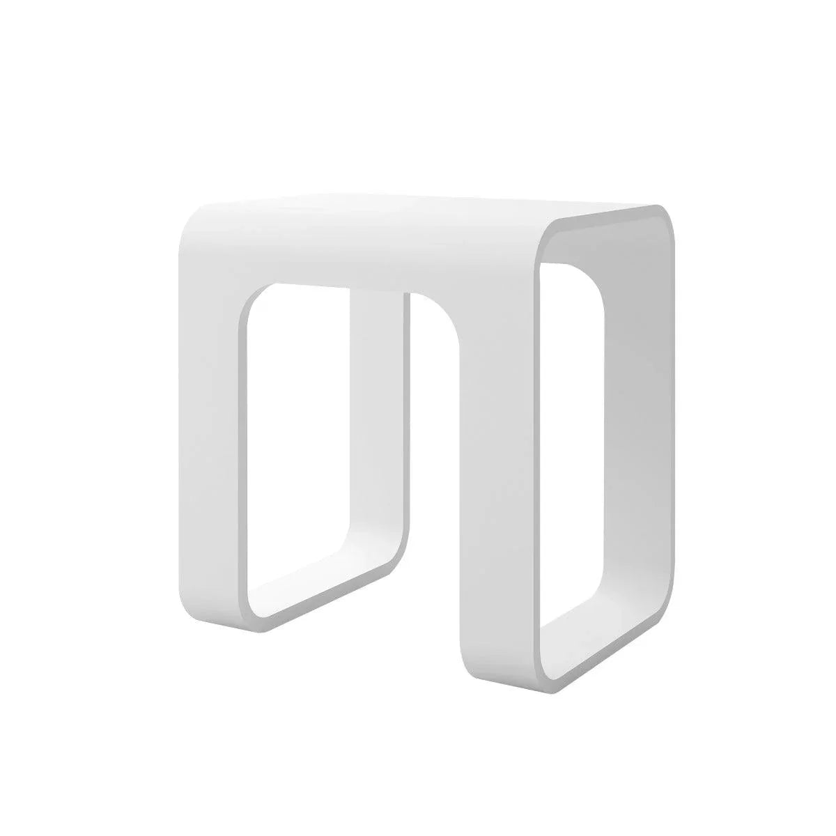 Elite Shower Stool - Solid Surface Matte White - Golden Elite Deco