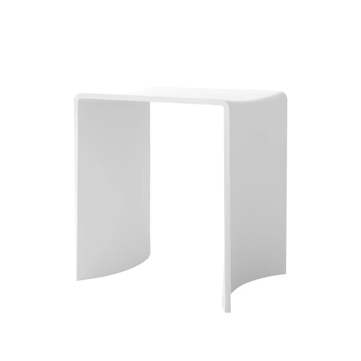 Emperor Shower Stool - Solid Surface Matte White - Golden Elite Deco