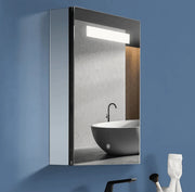 16" LED Medicine Cabinet - Aluminum - Golden Elite Deco