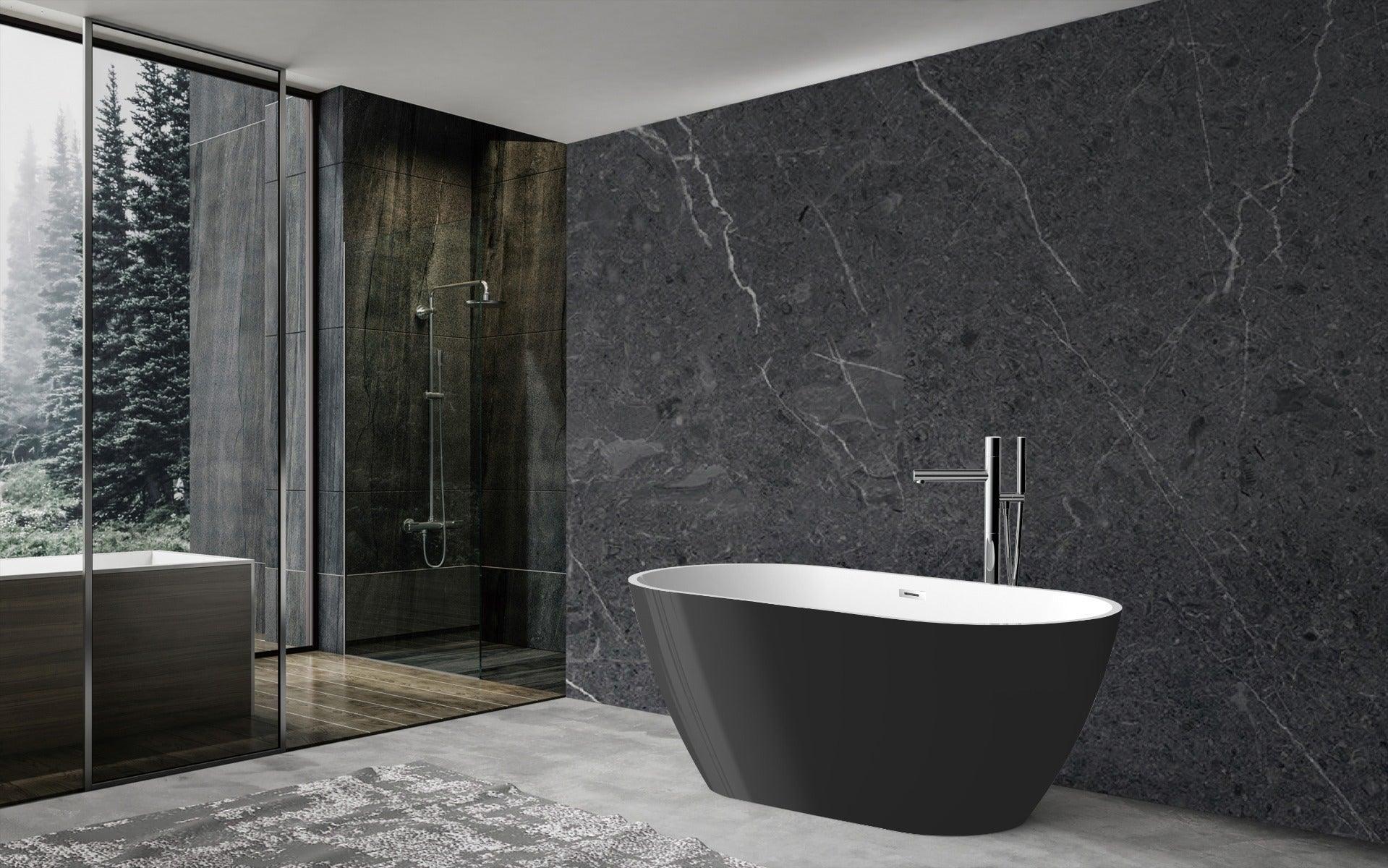 67" Bathtub Flora - Acrylic - Golden Elite Deco