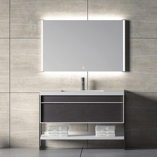48" GEO LED Mirror - Solid Surface Frame - Golden Elite Deco