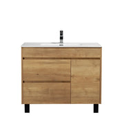 Meuble Lavabo Grace 40 pouces - Fini Texture Bois avec Comptoir en Céramique