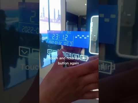 Mirror 40" LED Wooden Frame - Round - Golden Elite Deco