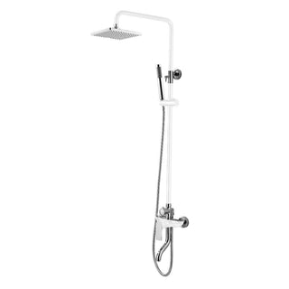 Bathroom Shower Column - Iceberg - White & Chrome - Thermostatic - Golden Elite Deco