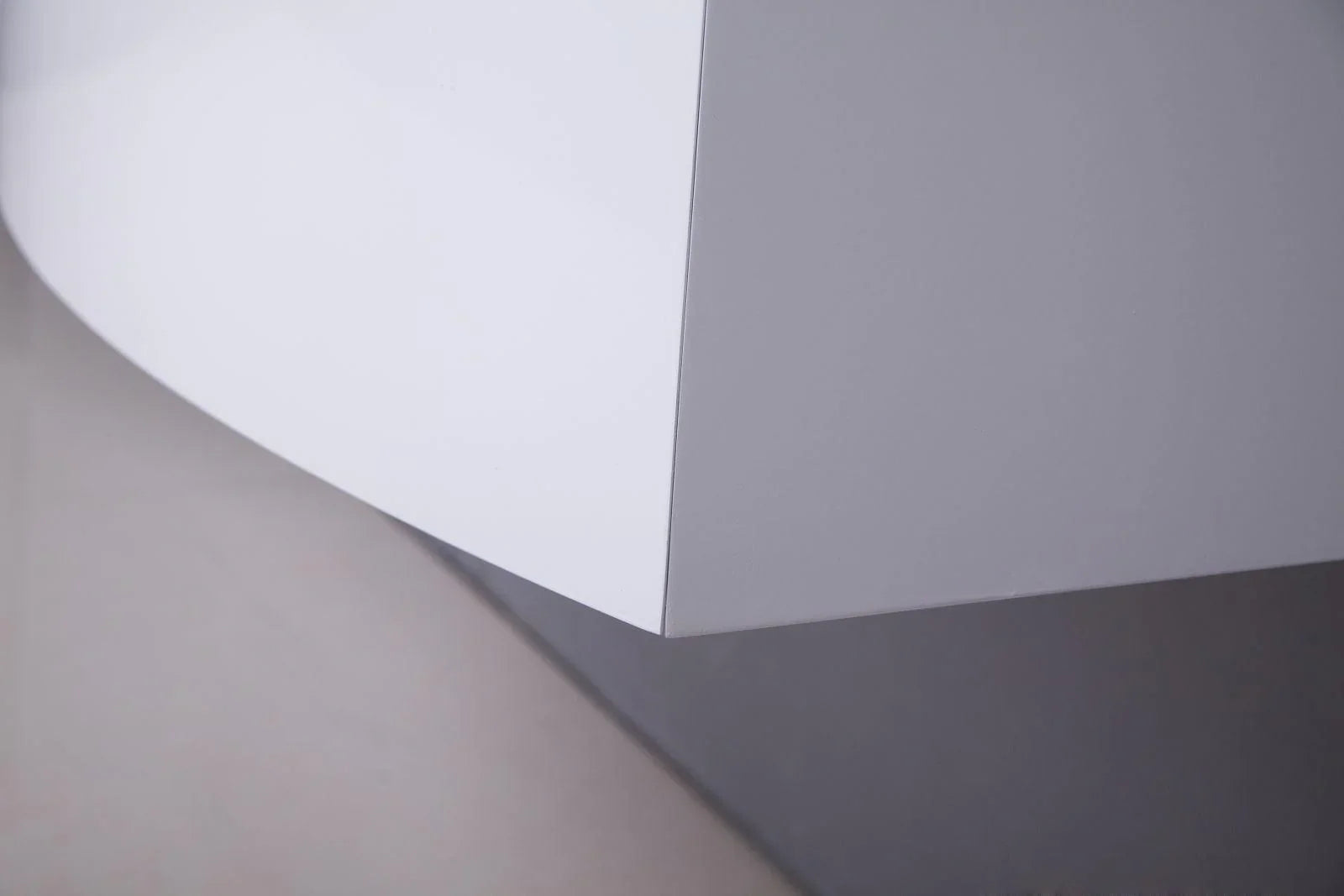 12" Glossy White Wall Mount Storage with Green Glass Countertop Lima - Golden Elite Deco