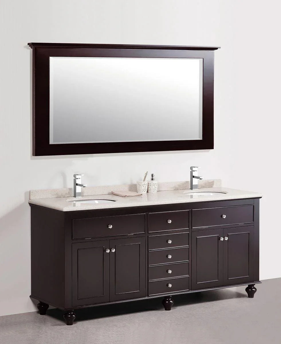 75" Woodland Mirror - Brown - Golden Elite Deco