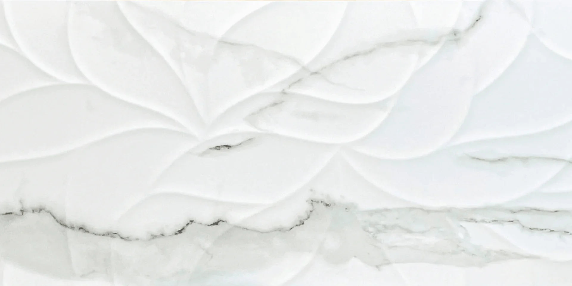 12" x 36" Ceramic Wall Tile - Grey River 3D - Golden Elite Deco