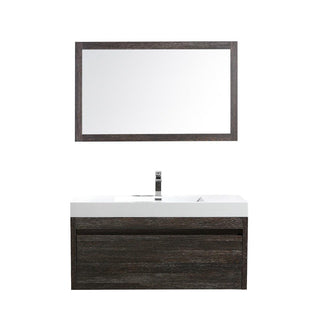 48" Mirror - Dark Oak - Golden Elite Deco