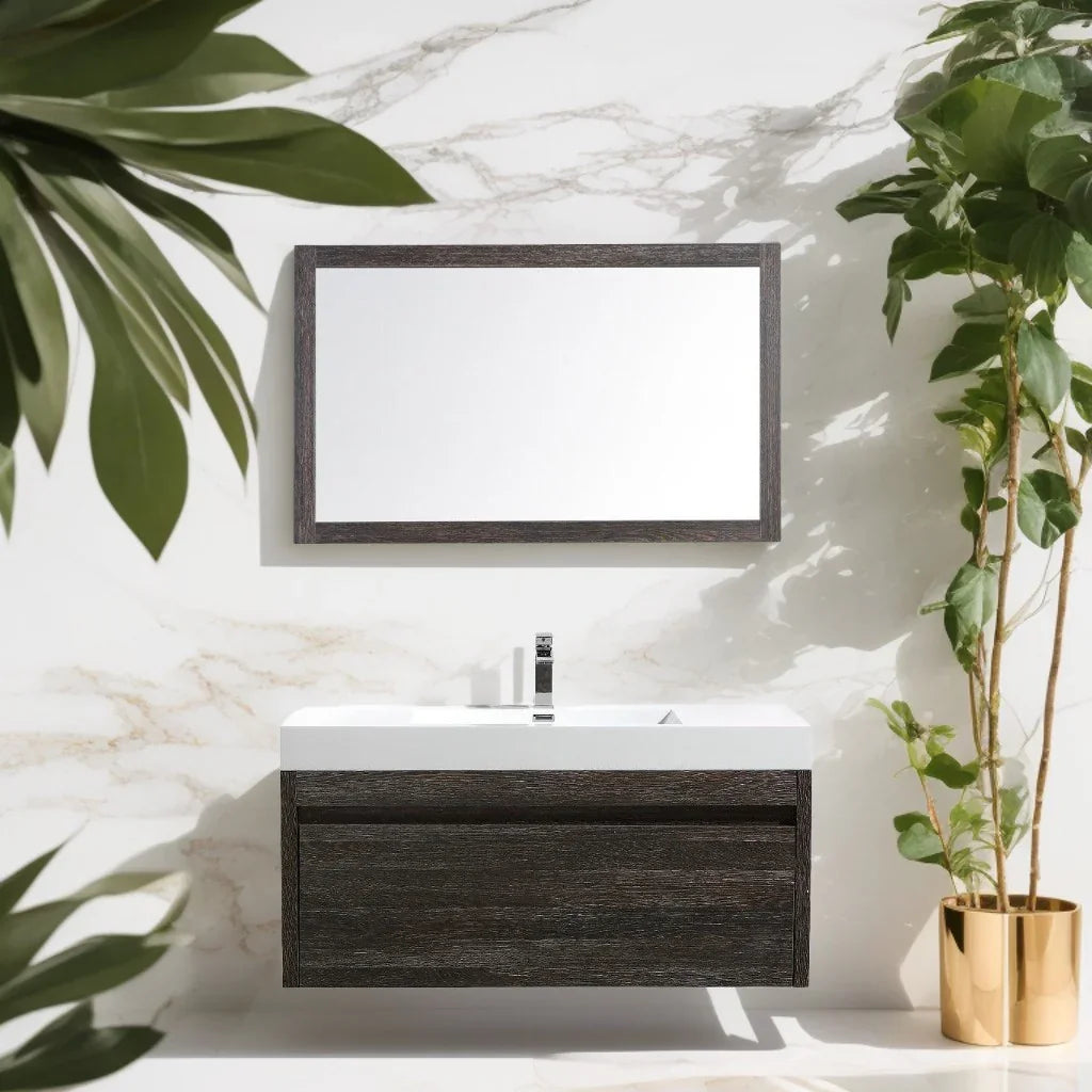 Miroir 48po - Chêne Foncé