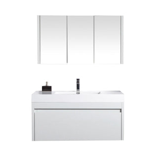 48" Medicine Cabinet - White - Golden Elite Deco