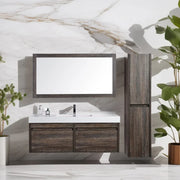 Miroir 60po Chêne Foncé Encadré – Collection Labrador