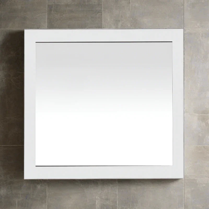 30" Mirror - White - Golden Elite Deco