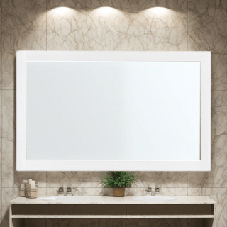 42" Mirror - White - Golden Elite Deco
