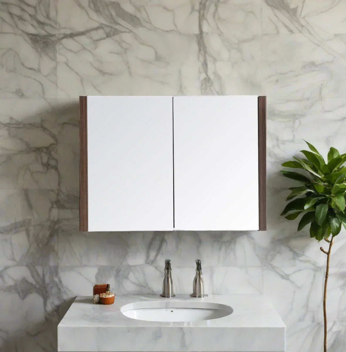 Armoir de Pharmacie de 36po - Noyer