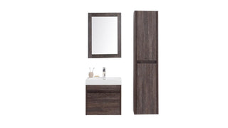 24" Mirror - Dark Oak - Golden Elite Deco