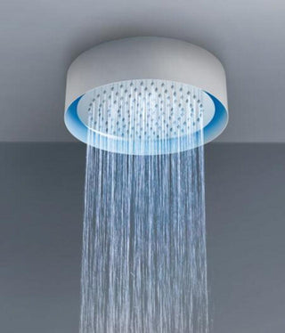 Showerhead White and Chrome with LED - Round - Golden Elite Deco