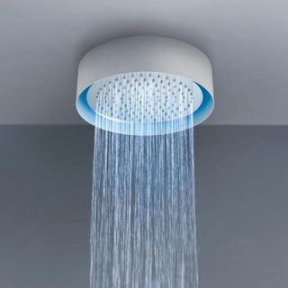 Showerhead White and Chrome with LED - Round - Golden Elite Deco