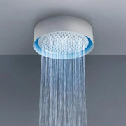 Showerhead White and Chrome with LED - Round - Golden Elite Deco