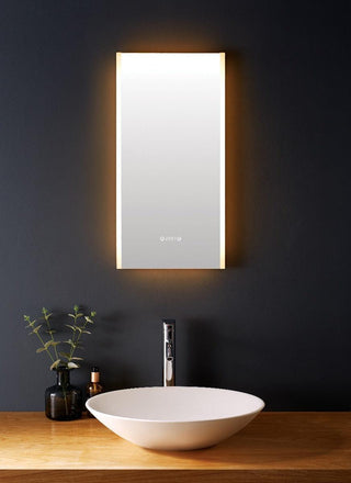 20" LED Mirror with Dimming, Time & Temperature Functions - Golden Elite Deco