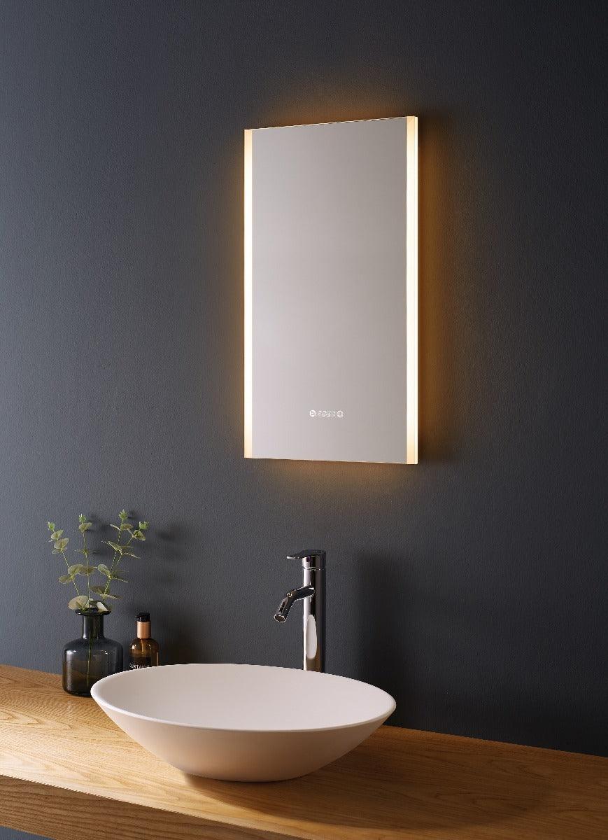 20" LED Mirror with Dimming, Time & Temperature Functions - Golden Elite Deco