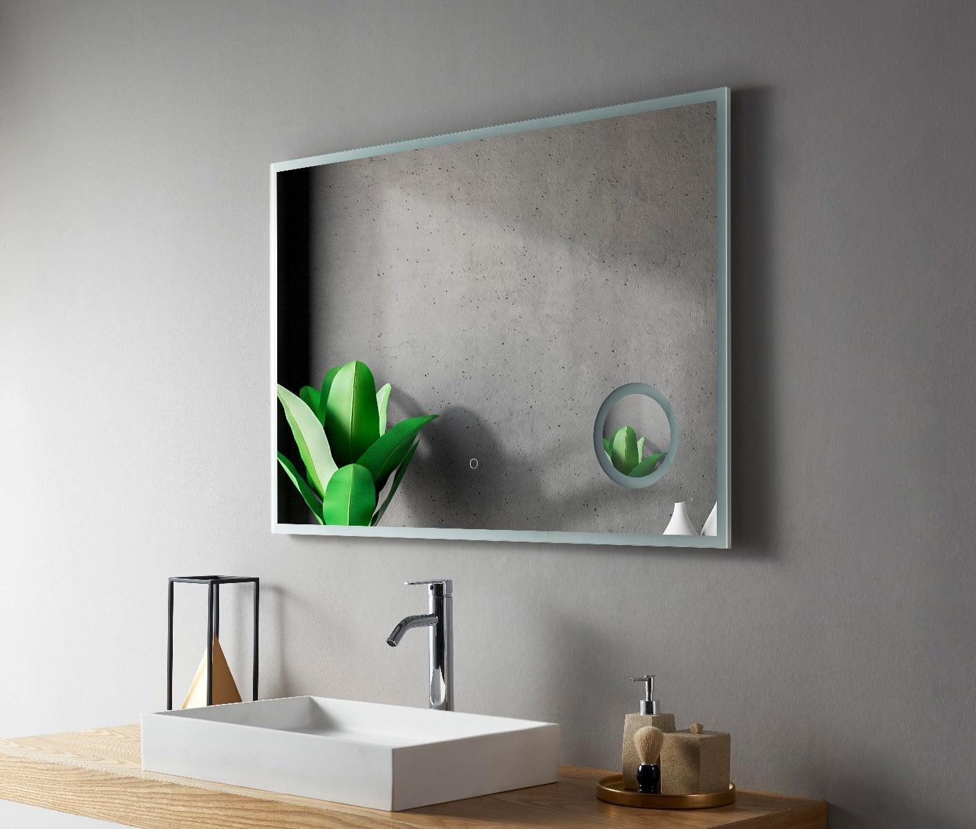 48" LED Mirror with Magnifying Mirror - Golden Elite Deco