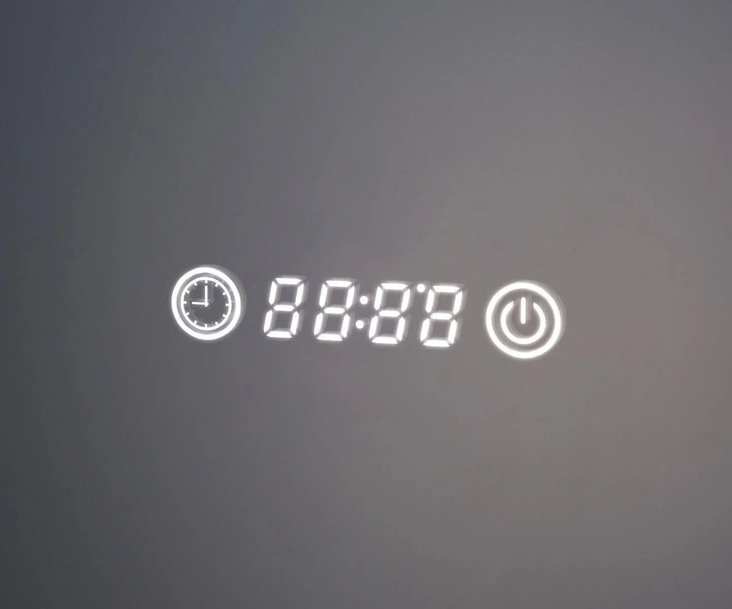 48" Chrono LED Mirror - Frosted Edge with Time, Temperature and De-Fogging - Golden Elite Deco