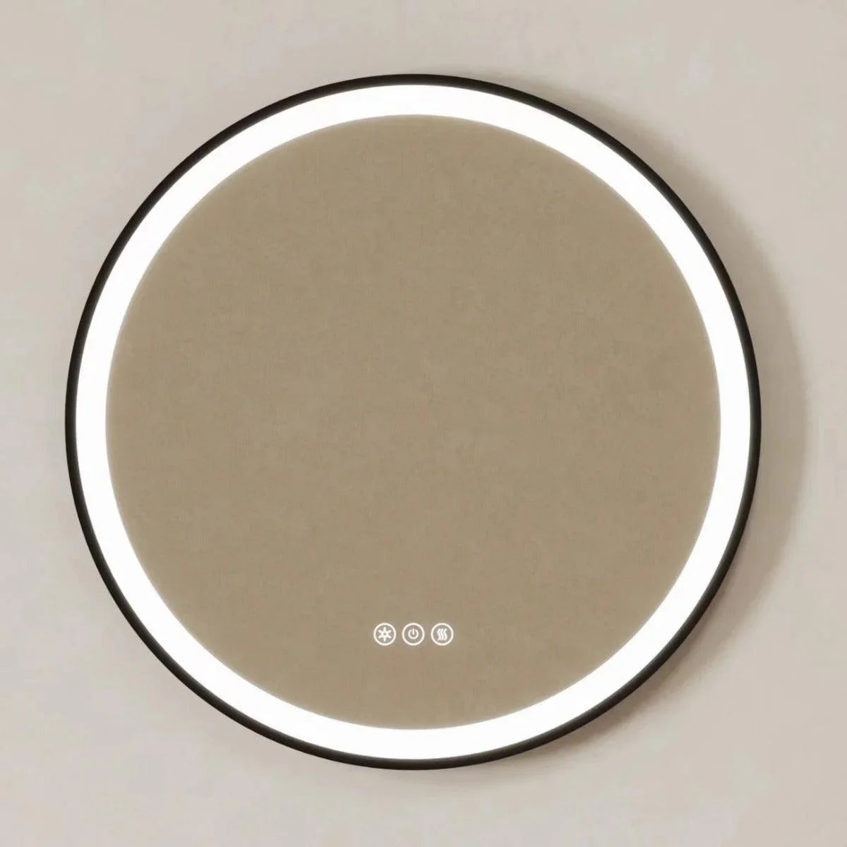 24" Round LED Mirror with Dimming & Anti-Fog Function - Golden Elite Deco