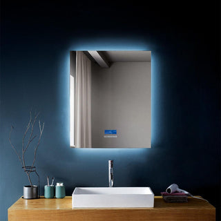 30" LED Touch Screen Mirror with Integrated Bluetooth - Golden Elite Deco