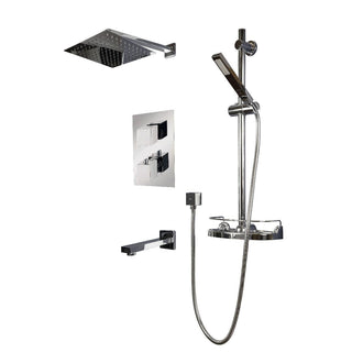 Bathroom Shower Set - Mallorca - Chrome - 3 Function - Golden Elite Deco