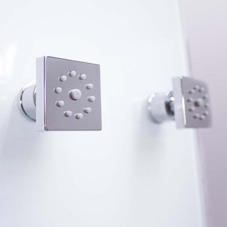Bathroom Shower Panel - Milky Way - White Glass - Thermostatic - Golden Elite Deco