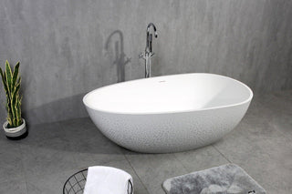 67" Bathtub Oceania - Stone - FREE DELIVERY - Golden Elite Deco