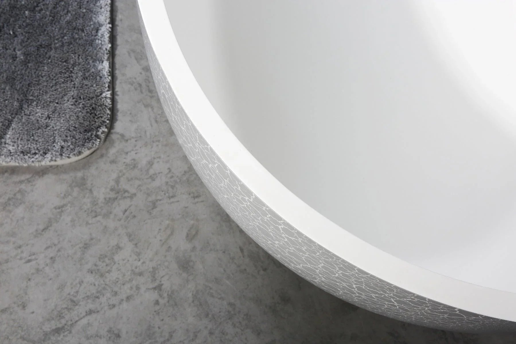 67" Bathtub Oceania - Stone - FREE DELIVERY - Golden Elite Deco