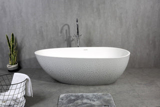 67" Bathtub Oceania - Stone - FREE DELIVERY - Golden Elite Deco