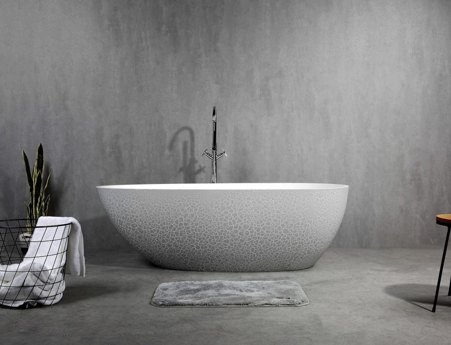 67" Bathtub Oceania - Stone - FREE DELIVERY - Golden Elite Deco