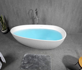 67" Bathtub Oceania - Stone - FREE DELIVERY - Golden Elite Deco