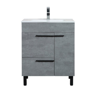 CEMENT FREESTANDING SINGLE SINK BATHROOM VANITY