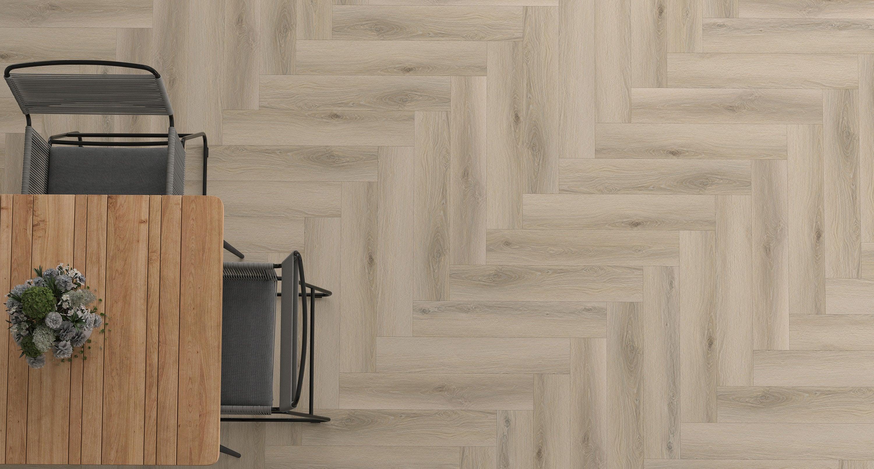 Revêtement de sol Pantheon SPC Click à chevrons - 5,5 mm - COMMANDE SPÉCIALE