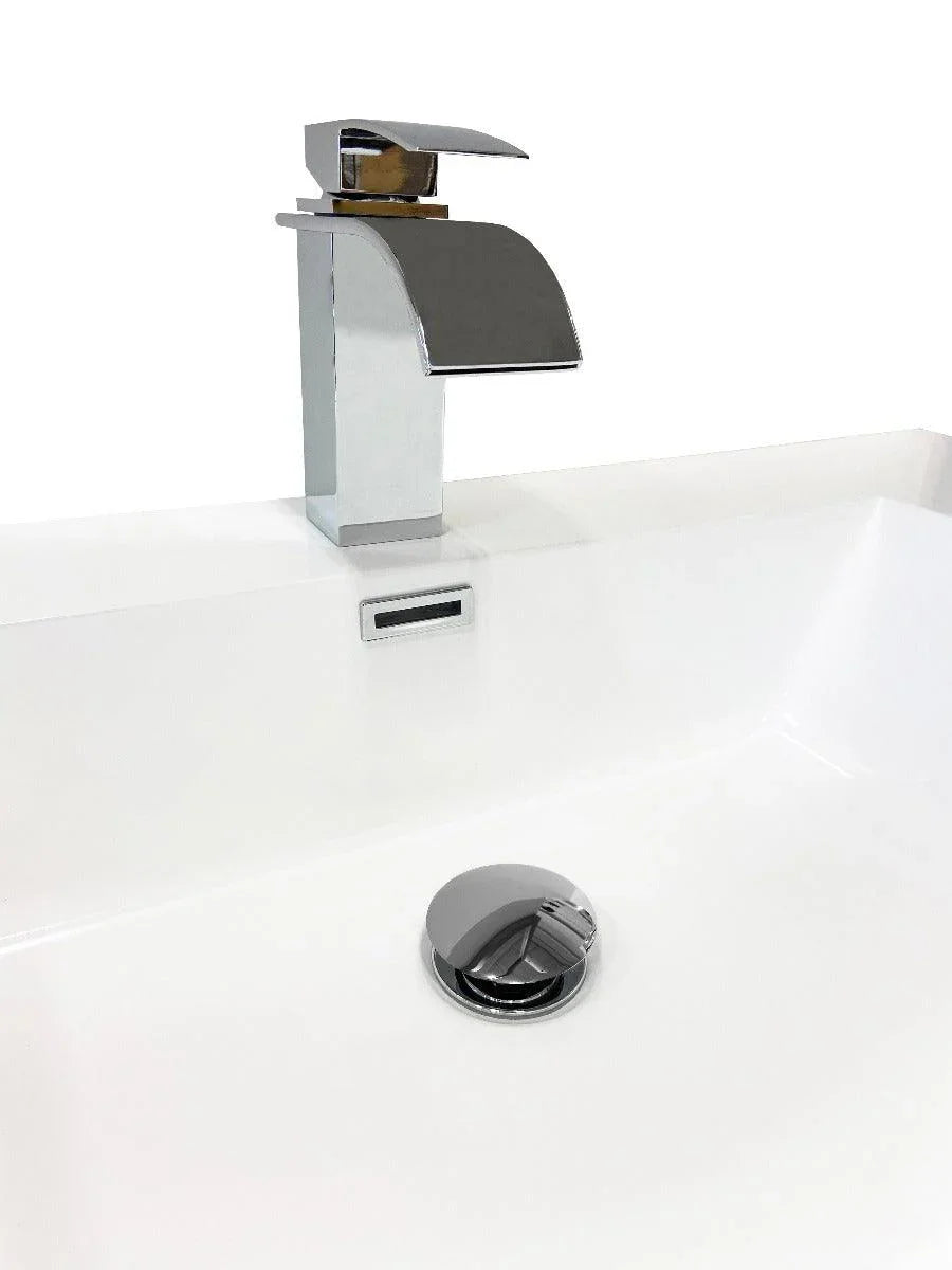 Pop-up Drain with Overflow - Chrome - Golden Elite Deco