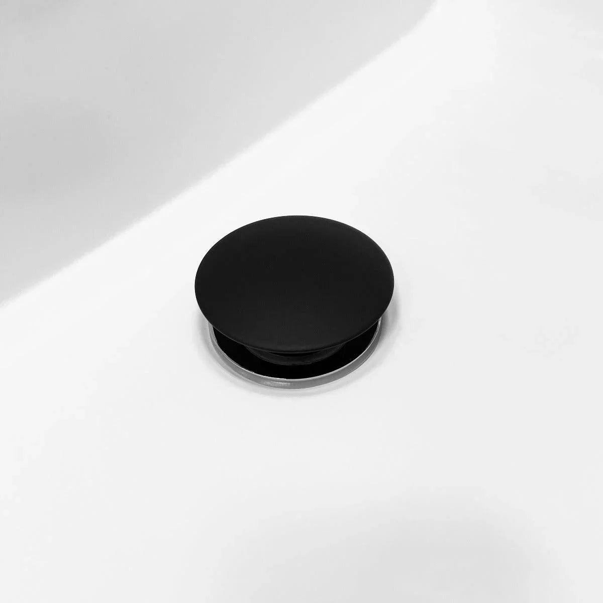 Pop-up Drain with Overflow - Matte Black - Golden Elite Deco