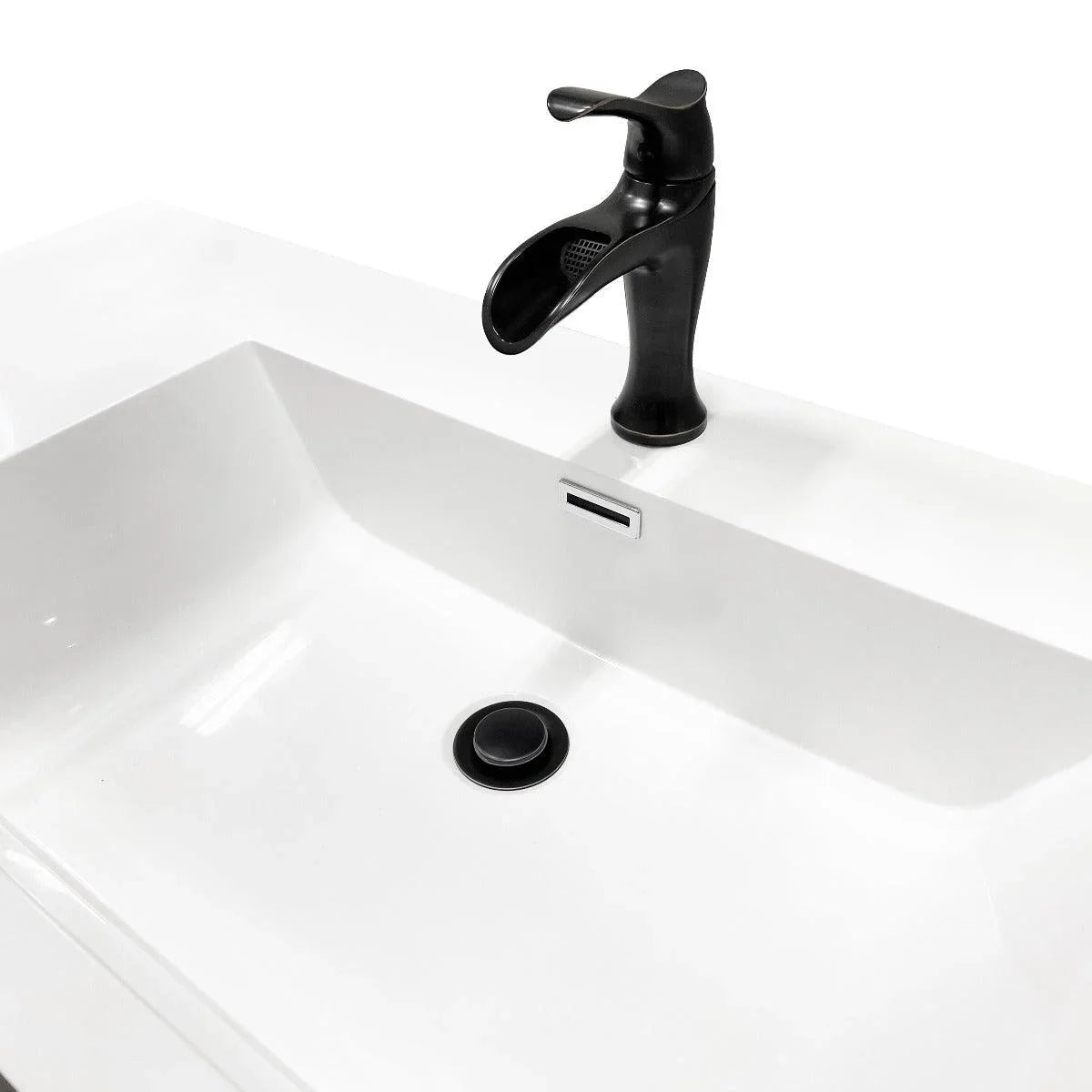 Pop-up Drain with Overflow - Oil Bronze - Golden Elite Deco