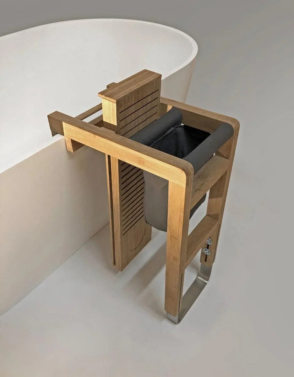 Restuby Bamboo Bathtub Stand - Golden Elite Deco