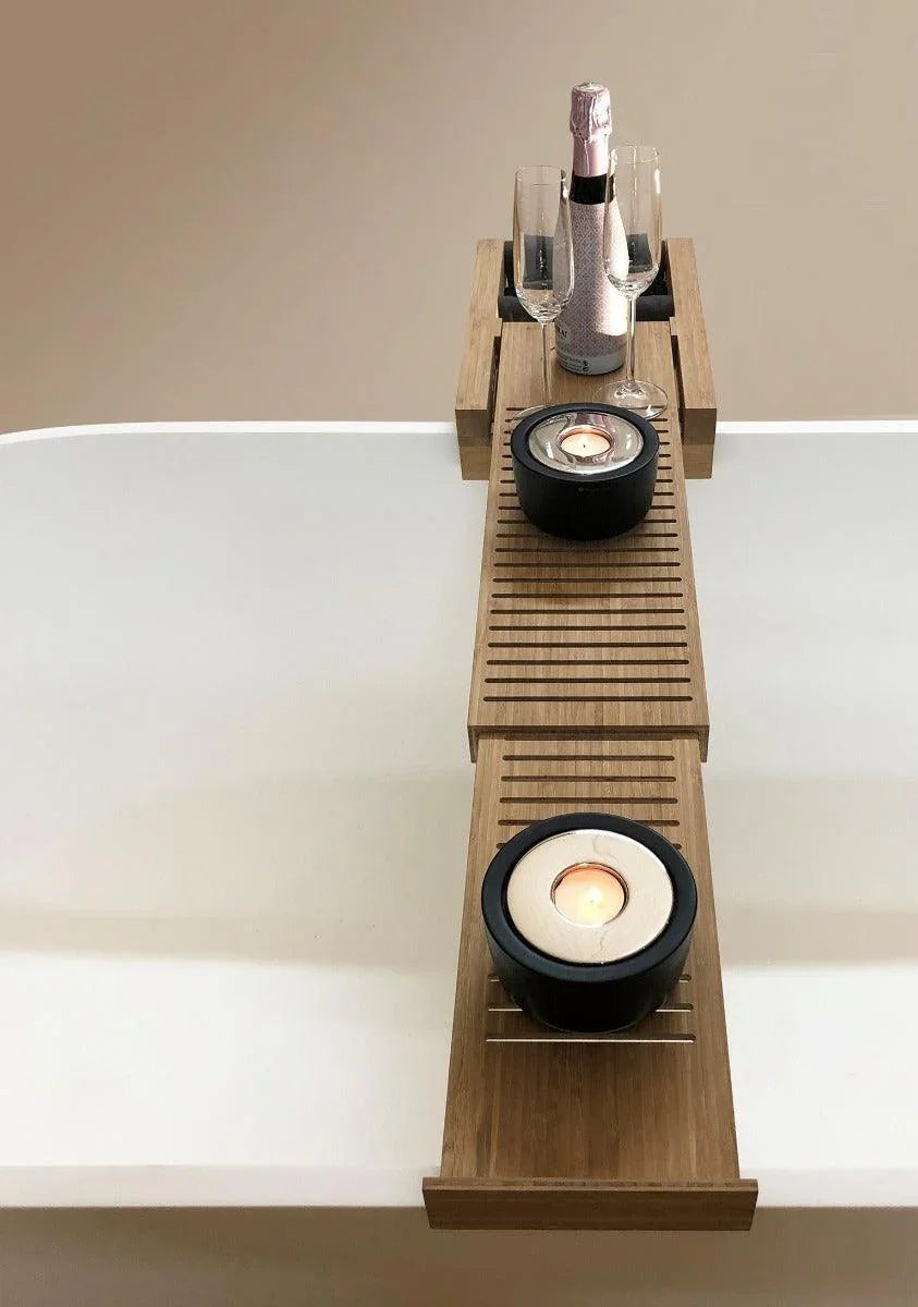 Restuby Bamboo Bathtub Stand - Golden Elite Deco