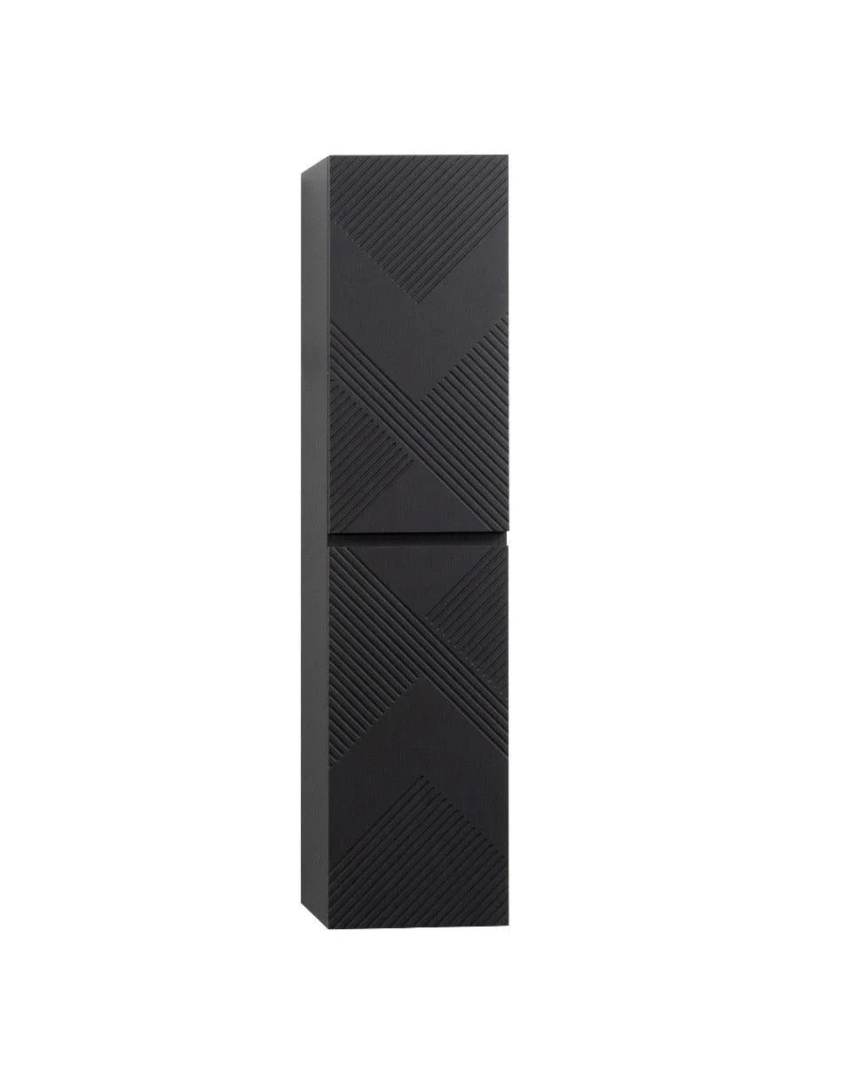 Bathroom Side Cabinet - Matte Black - Golden Elite Deco