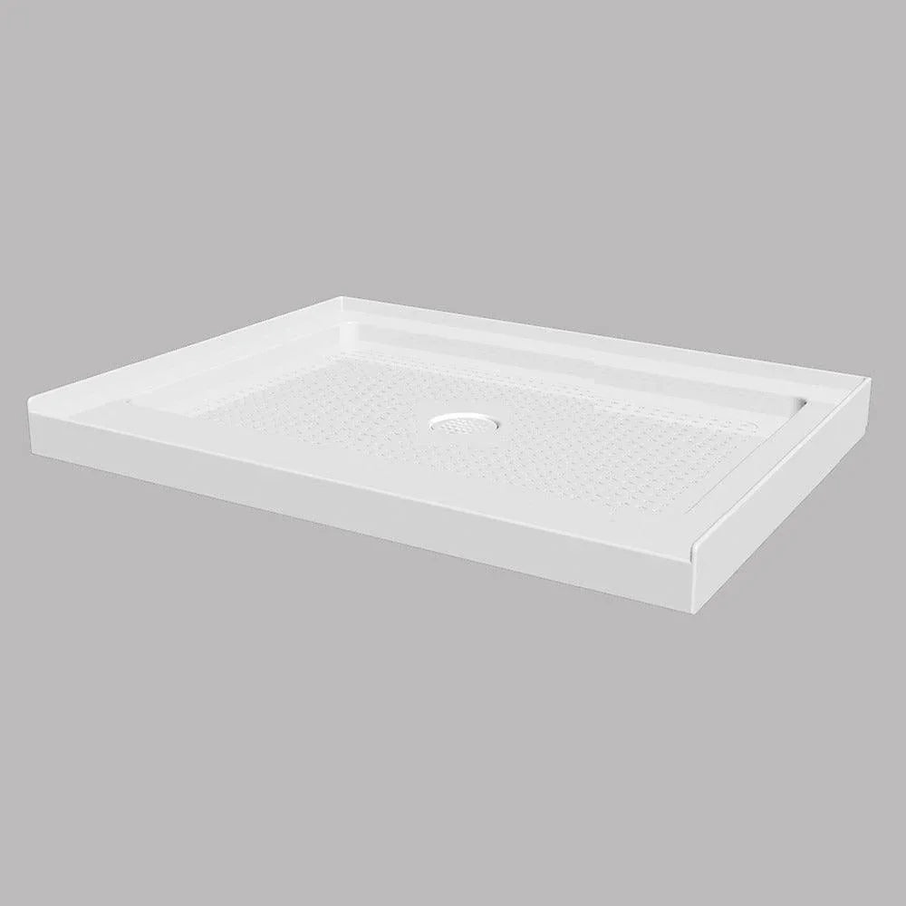 Shower Base Acrylic 48" x 36" - 3 Wall Setup - Center Drain - White - Golden Elite Deco