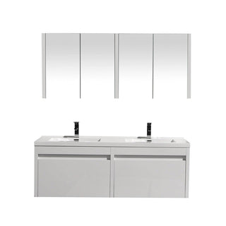 60" Medicine Cabinet - White - Golden Elite Deco